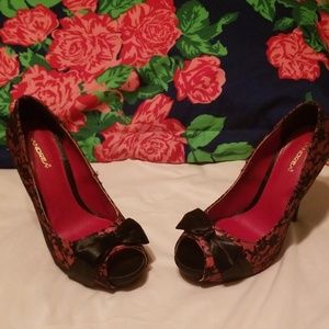 Andrea Red and black heels